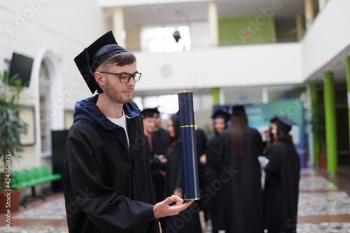 portrait of student during graduation day