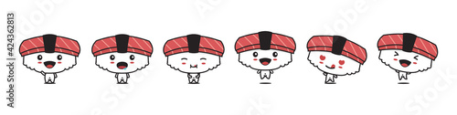 cute sushi mascot character