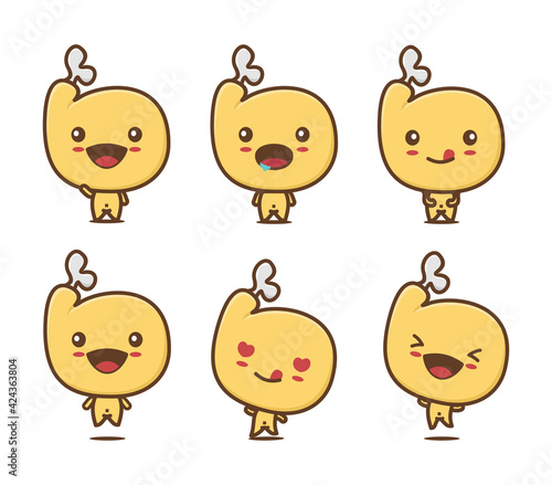 cute chicken thighs character