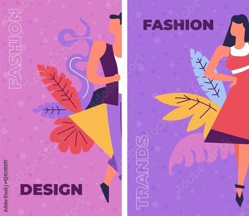 Fashion and design, courses on creative art vector