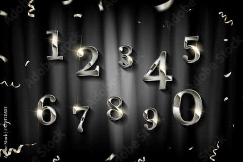 Birthday silver numbers