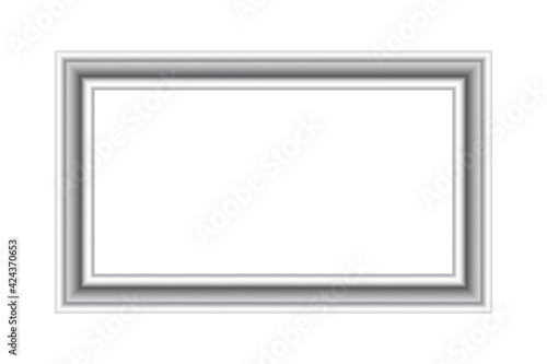 Metal frame, widescreen 16:9 format, vector illustration
