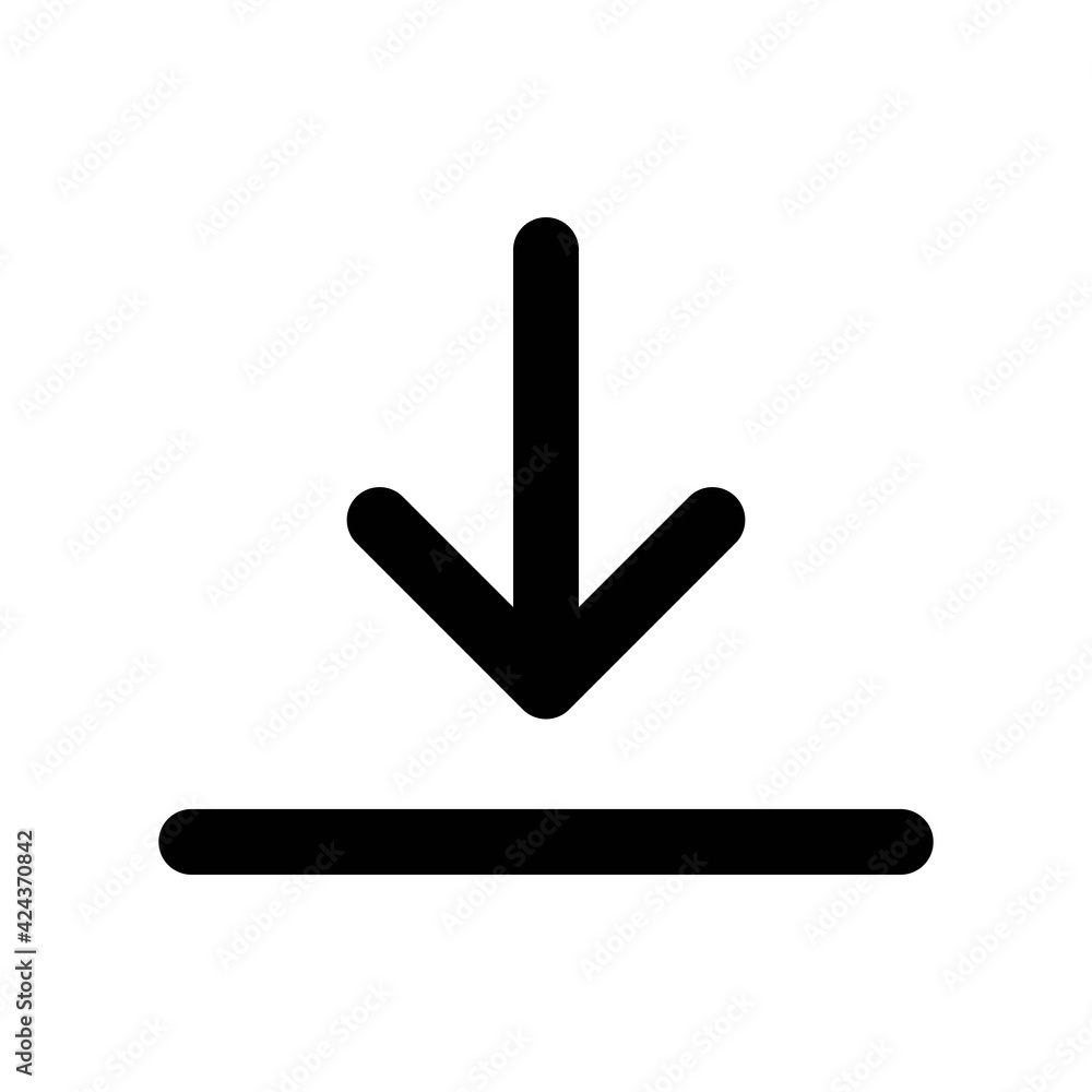 Download thin line icon in black. Isolated on white background. Trendy flat design. Outline bold minimalistic simple logo for: app, graphic design, infographic, web site, ui, ux, dev. Vector EPS 10 Download thin line icon in black. Isolated on white background. Trendy flat design. Outline bold minimalistic simple logo for: app, graphic design, infographic, web site, ui, ux, dev. Vector EPS 10