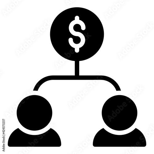 A glyph design, icon of shareholder