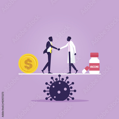 Business and Doctor confederate to Fight Against Covid-19, Coronavirus Disease, Health Care and Safety