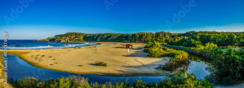 Panoramic view of Silistar - a wild beach on the Black Sea, Bulgaria 
