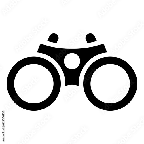 A solid design, icon of binoculars