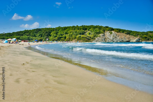 Sandy beach on the Black Sea, Silistar, Bulgaria