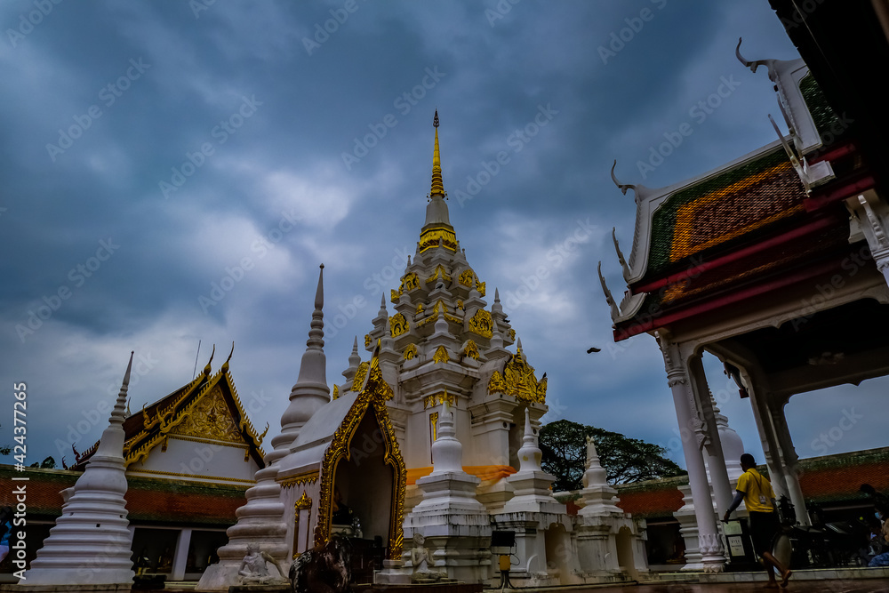 Fototapeta premium Wat Borommathat Chaiya.Old temple in Surat Thani Province, Thailand