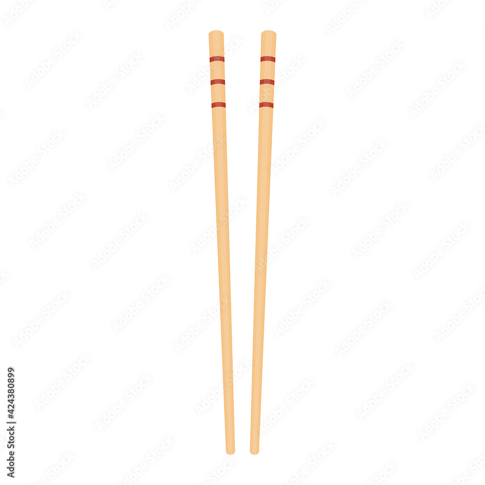 Chopsticks vector. Chopsticks on white background. 