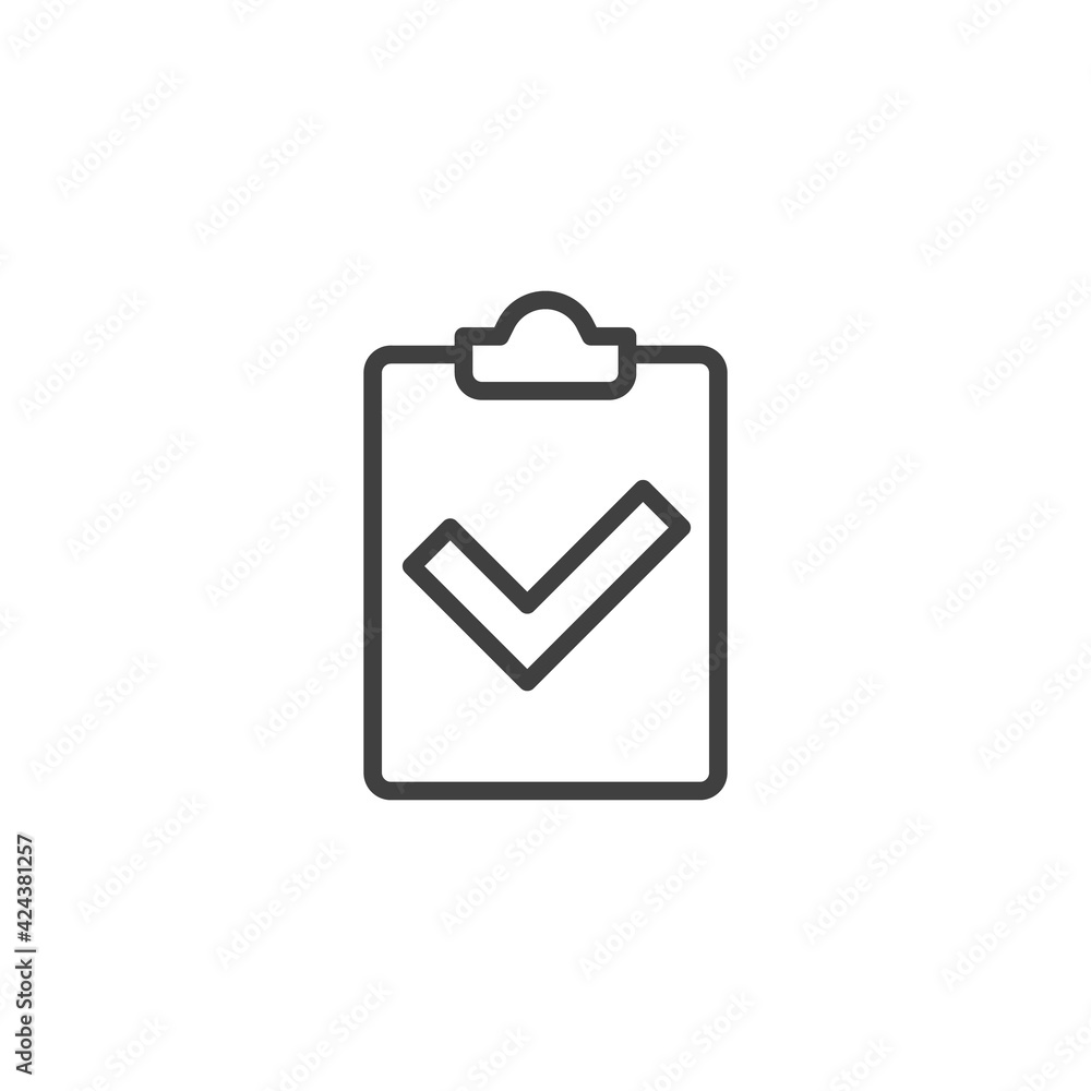 Checklist checkmark line icon Checklist checkmark line icon