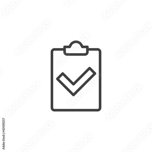 Checklist checkmark line icon