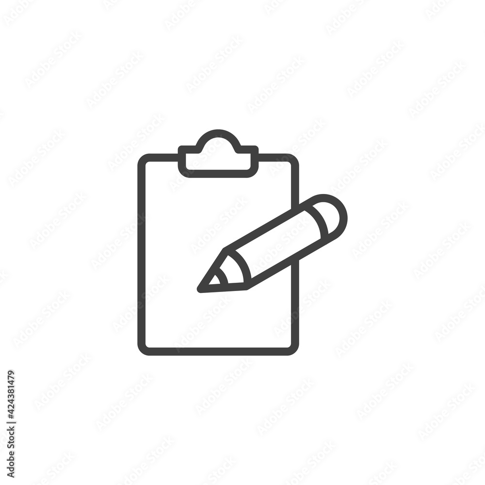 Survey form line icon Survey form line icon