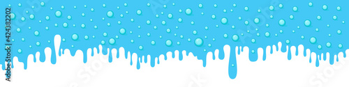 Colorful glaze for baked products. Glaze topping for donuts, cupcakes and Easter cakes. Vector Illustration