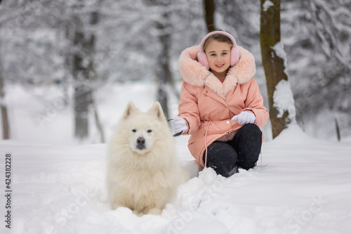child dog samoyed © zokov_111