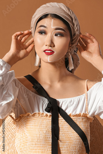 Portrait of stylish Asian w...