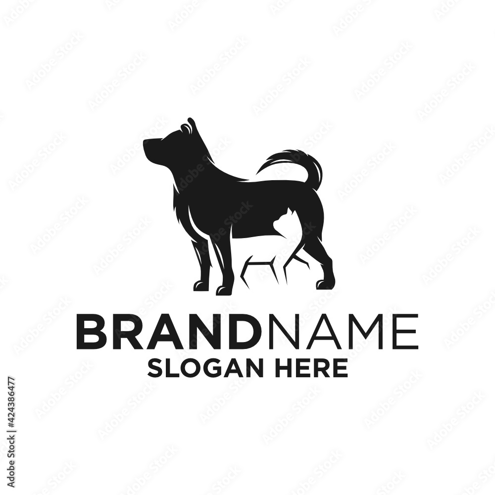 Dog Logo Design Template Inspiration, Vector Illustration, Modern, Minimalist.