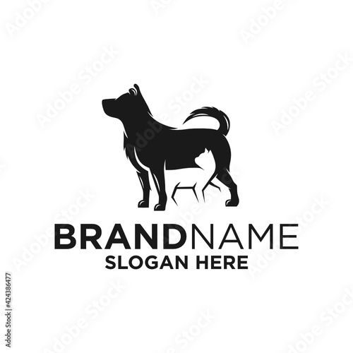 Dog Logo Design Template Inspiration, Vector Illustration, Modern, Minimalist.