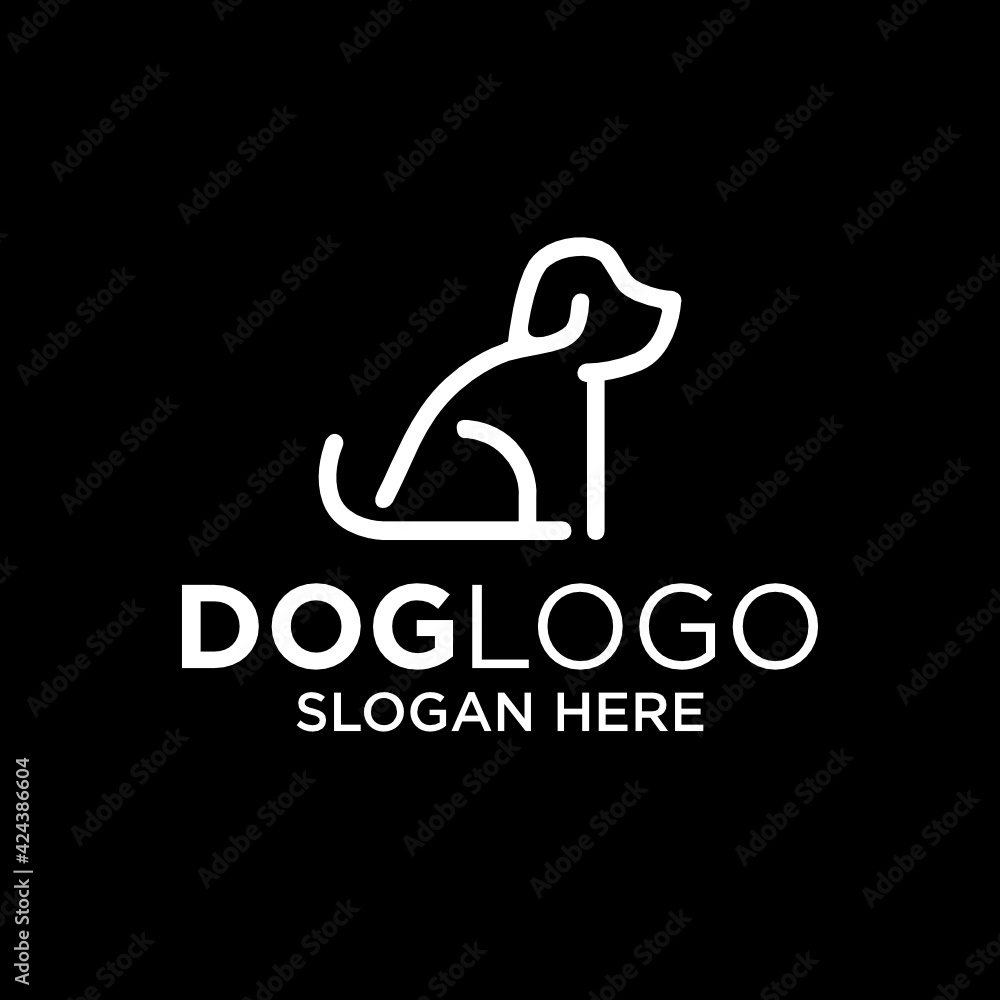 Dog Logo Design Template Inspiration, Vector Illustration, Modern, Minimalist. Dog Logo Design Template Inspiration, Vector Illustration, Modern, Minimalist.