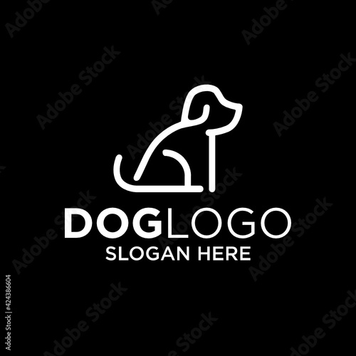 Dog Logo Design Template Inspiration, Vector Illustration, Modern, Minimalist.