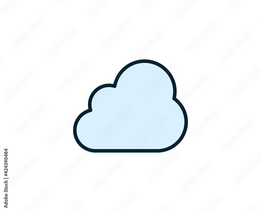 Cloud premium line icon. Simple high quality pictogram. Modern outline style icons. Stroke vector illustration on a white background. Cloud premium line icon. Simple high quality pictogram. Modern outline style icons. Stroke vector illustration on a white background.