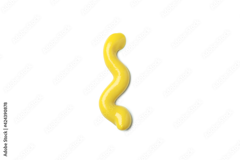 Mustard sauce splash isolated on white background Mustard sauce splash isolated on white background