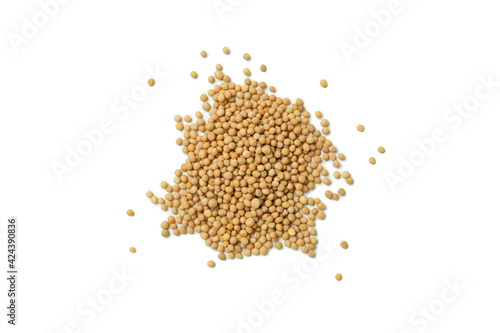Heap of mustard isolated on white background