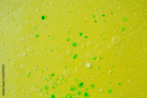 Yellow liquid texture close up