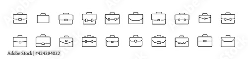 Premium pack of briefcase line icons. photo