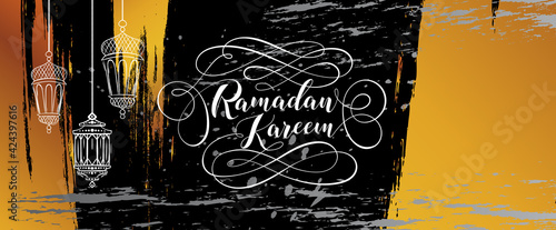 Poster for muslim religion holiday. Vector illustration.
