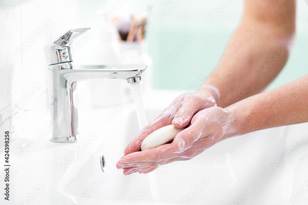 thorough hand washing with soap and water to prevent coronavirus - Image thorough hand washing with soap and water to prevent coronavirus - Image