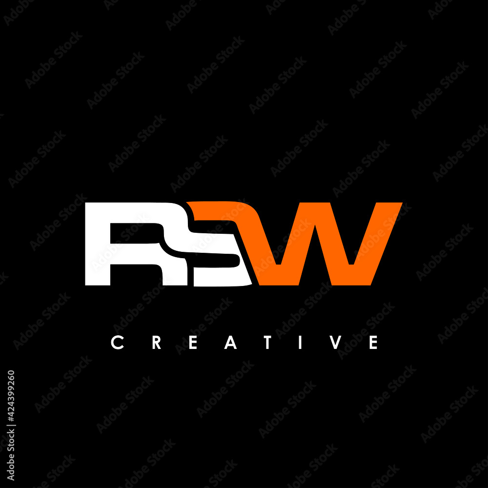RSW Letter Initial Logo Design Template Vector Illustration RSW Letter Initial Logo Design Template Vector Illustration