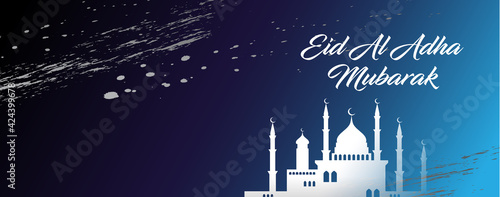 Poster for muslim religion holiday. Vector illustration.