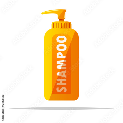 Cartoon shampoo bottle vector isolated illustration