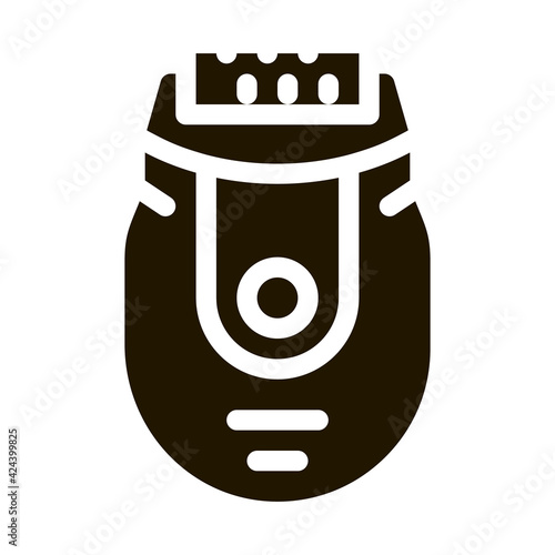 epilator device glyph icon vector. epilator device sign. isolated symbol illustration