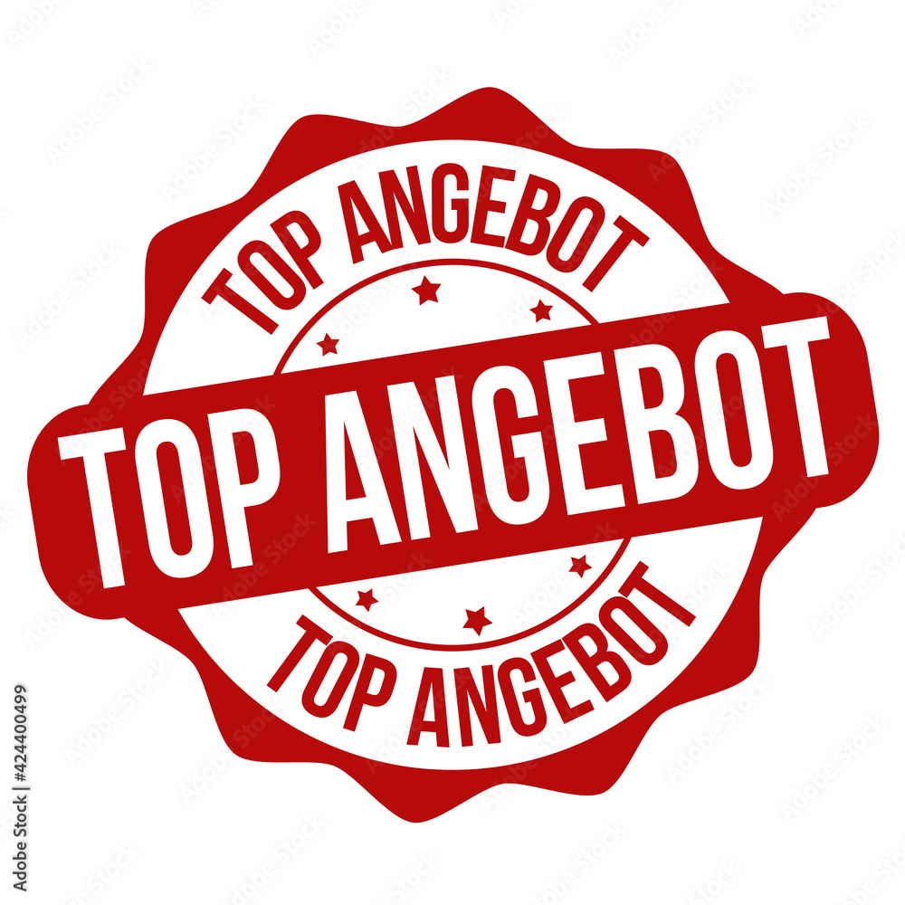 Great offer on german language ( Top angebot ) sign or stamp Great offer on german language ( Top angebot ) sign or stamp