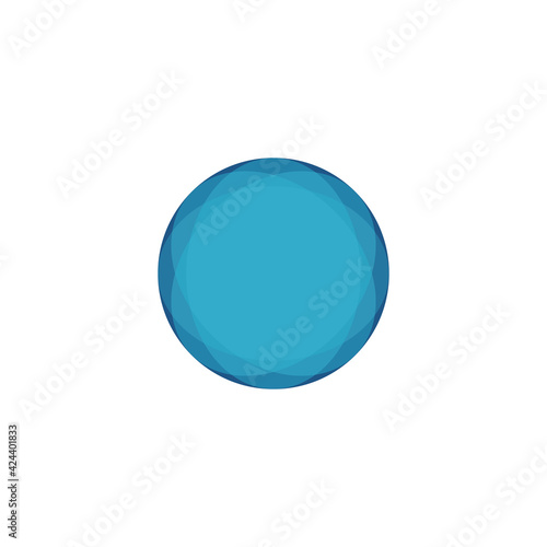 Colored logo icon, circle. Vector illustration eps 10