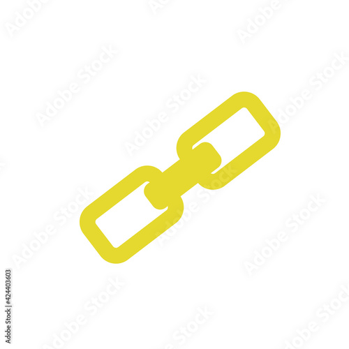 Strong chain link sign illustration on white background