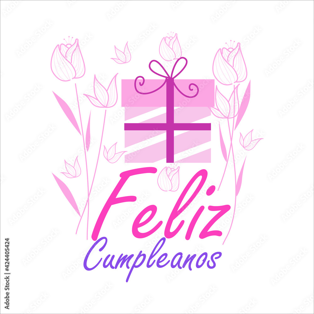 Feliz Compleanos Vector Template Design Illustration Feliz Compleanos Vector Template Design Illustration