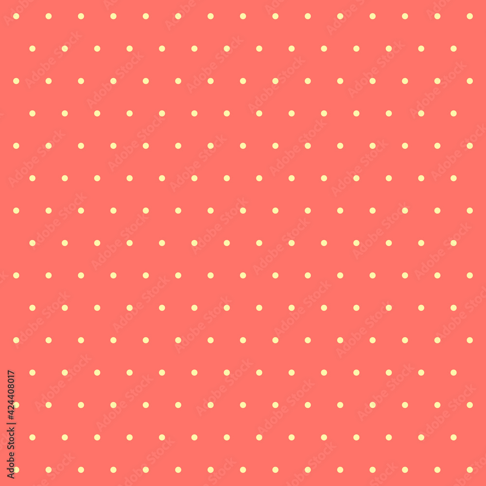 Easter pattern polka dots. Template background in red and yellow polka dots . Seamless fabric texture. Vector illustration Easter pattern polka dots. Template background in red and yellow polka dots . Seamless fabric texture. Vector illustration