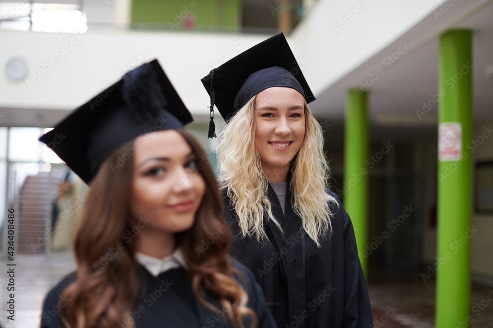 Group of diverse international graduating students celebrating Group of diverse international graduating students celebrating