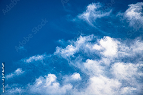 beautiful blue background with clouds and moon and clouds pattern.