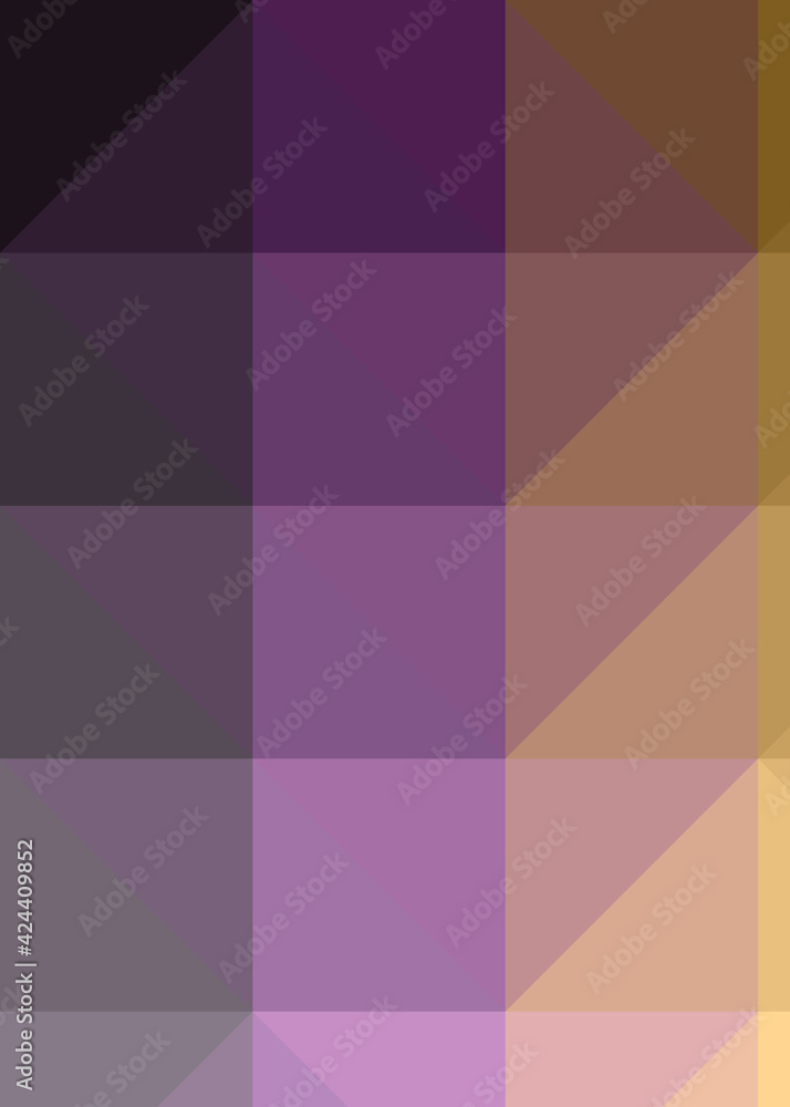 Fototapeta premium Abstract color Low-Polygones Generative Art background illustration