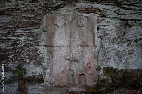 Römische Grabplatte Heidelsburg (Forstbeamter und seine Frau) röm. Saltuariu photo