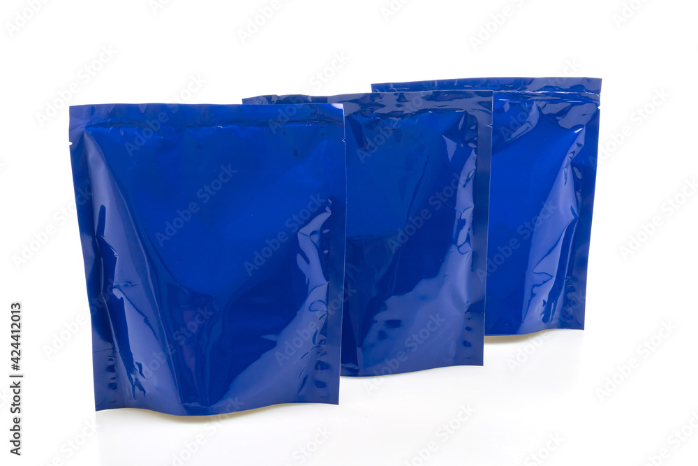blue plastic bag for packaging