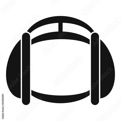 Greco-roman wrestling head protection icon, simple style