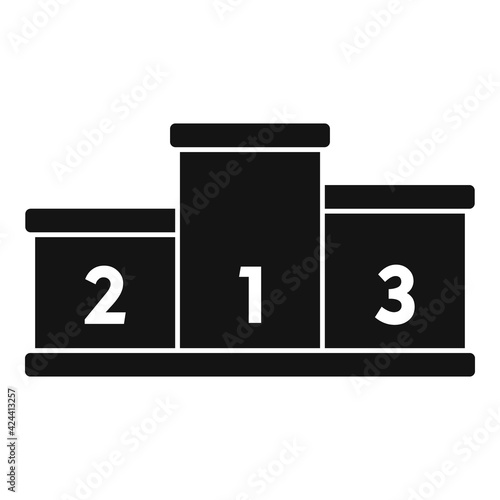 Greco-roman wrestling podium icon, simple style