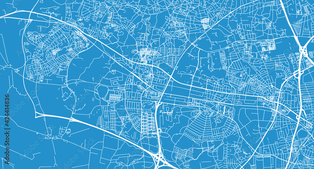 Urban vector city map of Ballerup, Denmark