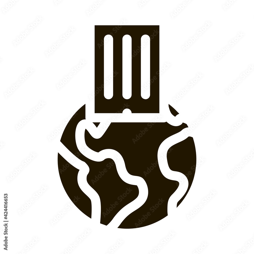 Fototapeta premium company building location glyph icon vector. company building location sign. isolated symbol illustration