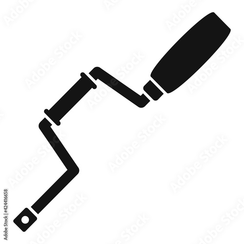 Carpenter brace icon, simple style